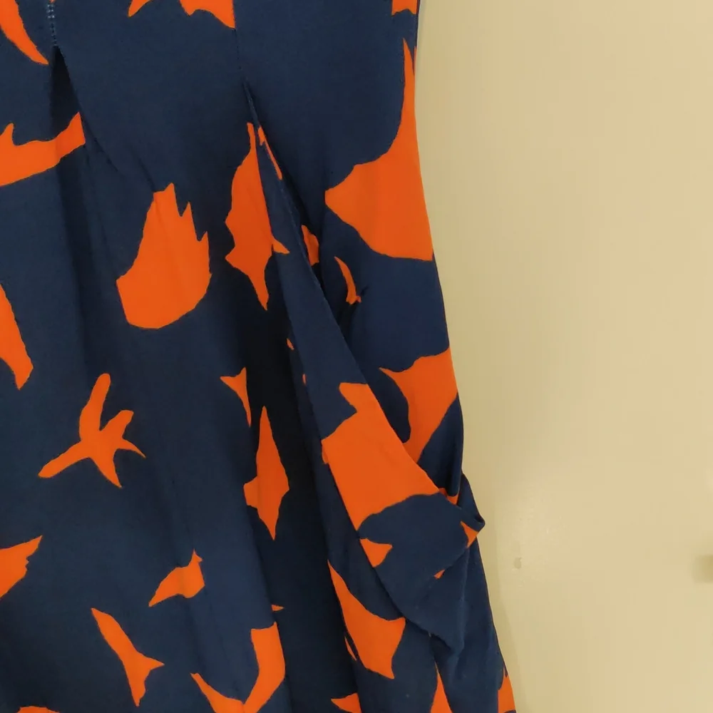 H&M 'Gorman style' royal blue & orange abstract dress. Approx size AU12 - Picture 3 of 5